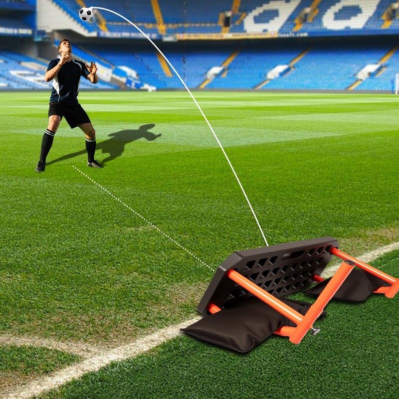 PLAYAPUT 6-in-1 Soccer Rebounder Board - Dual Surface Adjustable Angle Soccer Wall with 6 Training Modes for Passing, Control & Reflex - Portable Soccer Training Equipment with 2 Sandbags for All Players - Image 5
